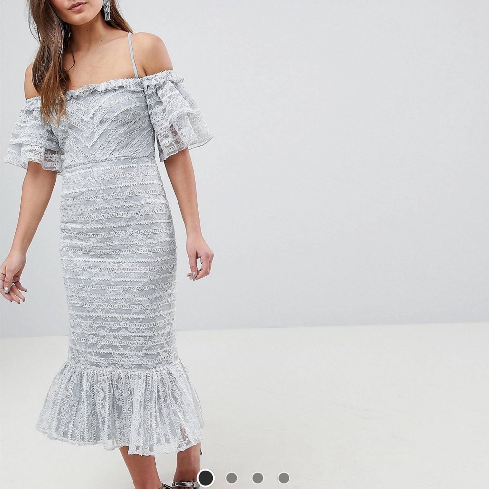 ASOS lace midi dress